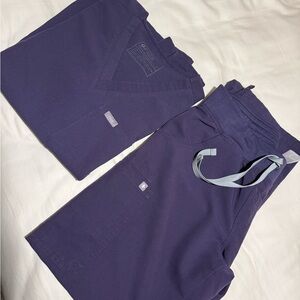 Figs Deep Purple Scrub Top